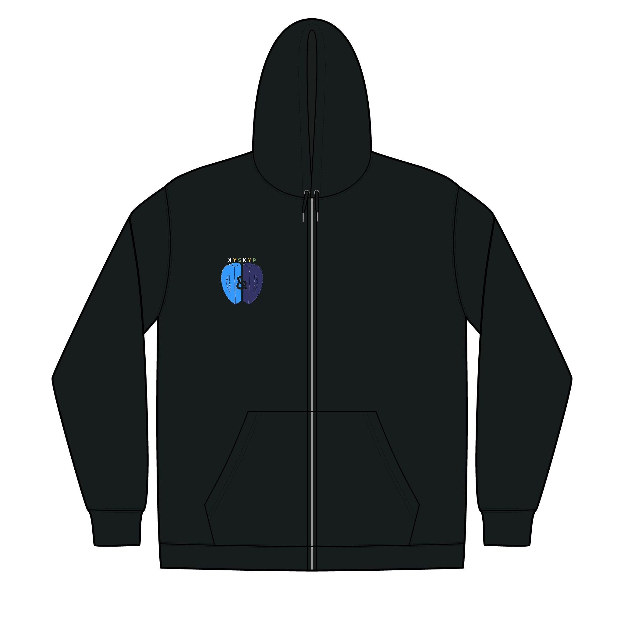 DnD Unisex Full-Zip Hooded Sweatshirt