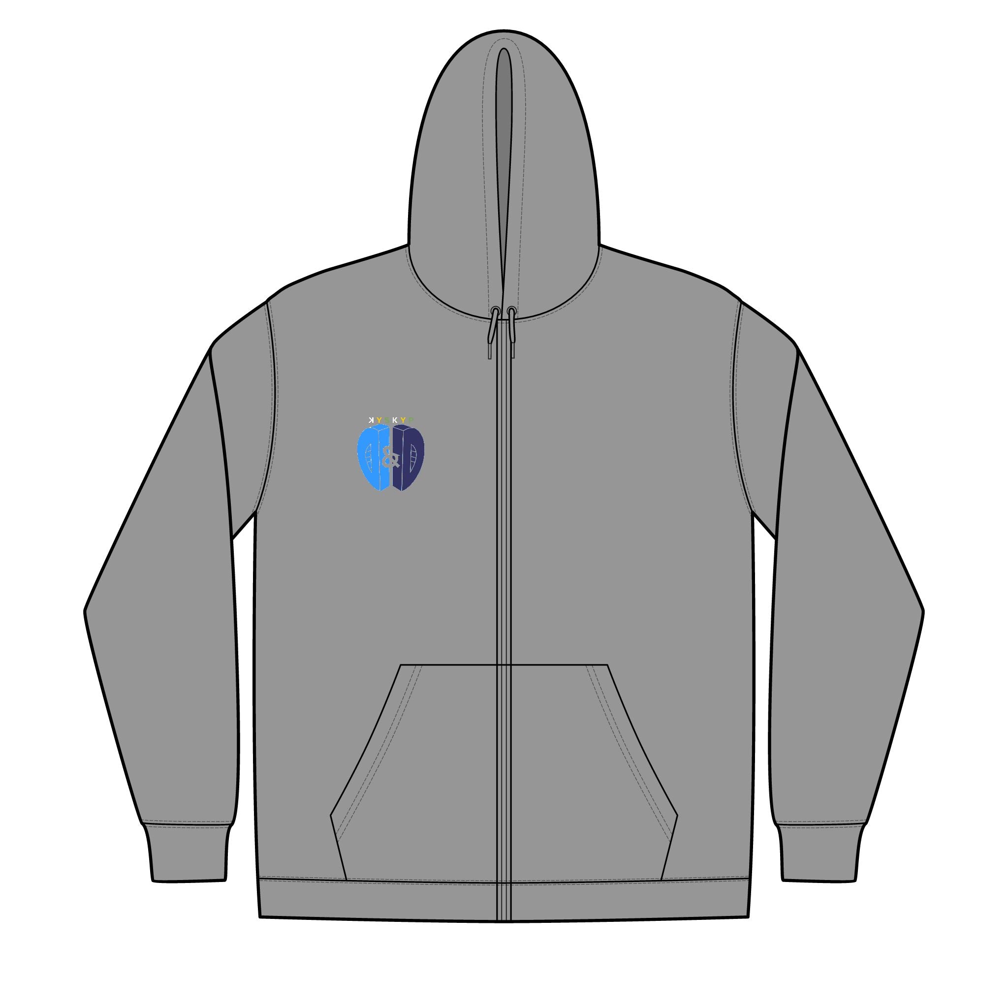 DnD Unisex Full-Zip Hooded Sweatshirt