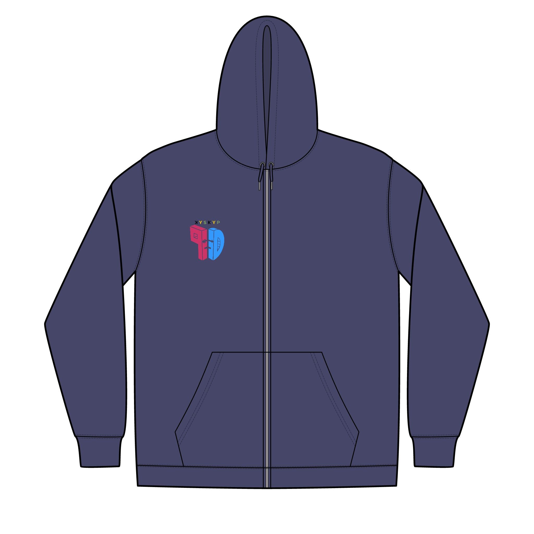 tPD Unisex Full-Zip Hooded Sweatshirt