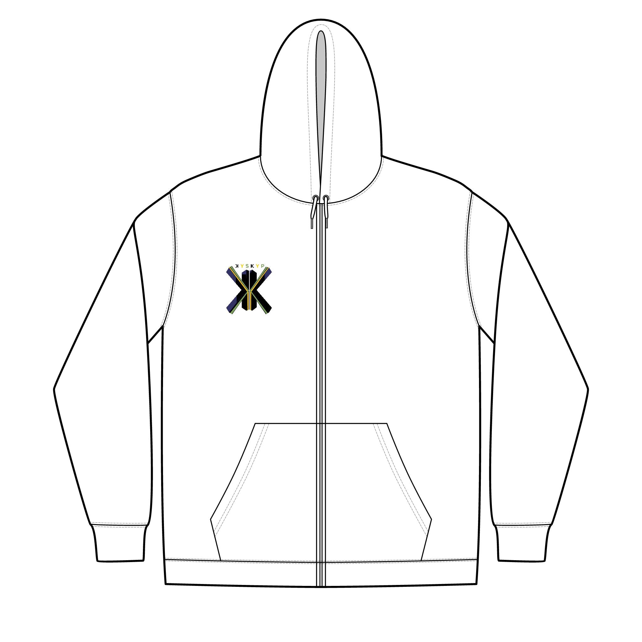 KYSKYP Unisex Full-Zip Hooded Sweatshirt