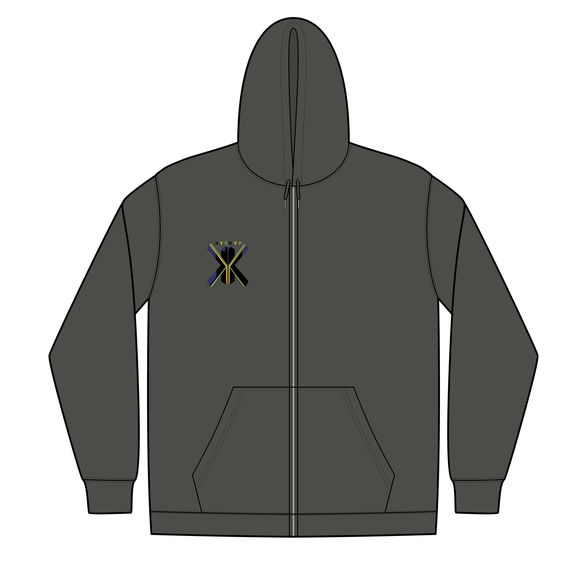 KYSKYP Unisex Full-Zip Hooded Sweatshirt