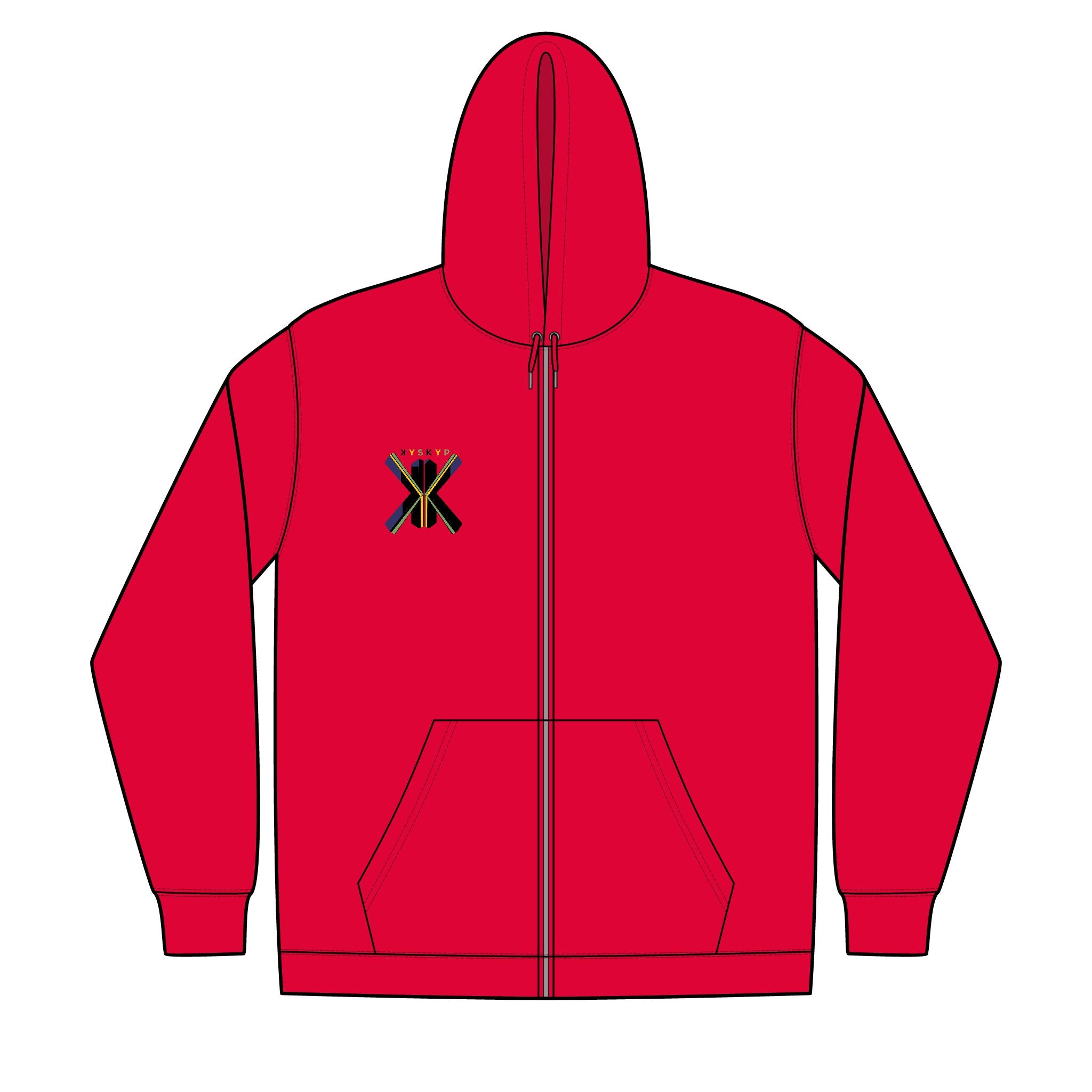 KYSKYP Unisex Full-Zip Hooded Sweatshirt