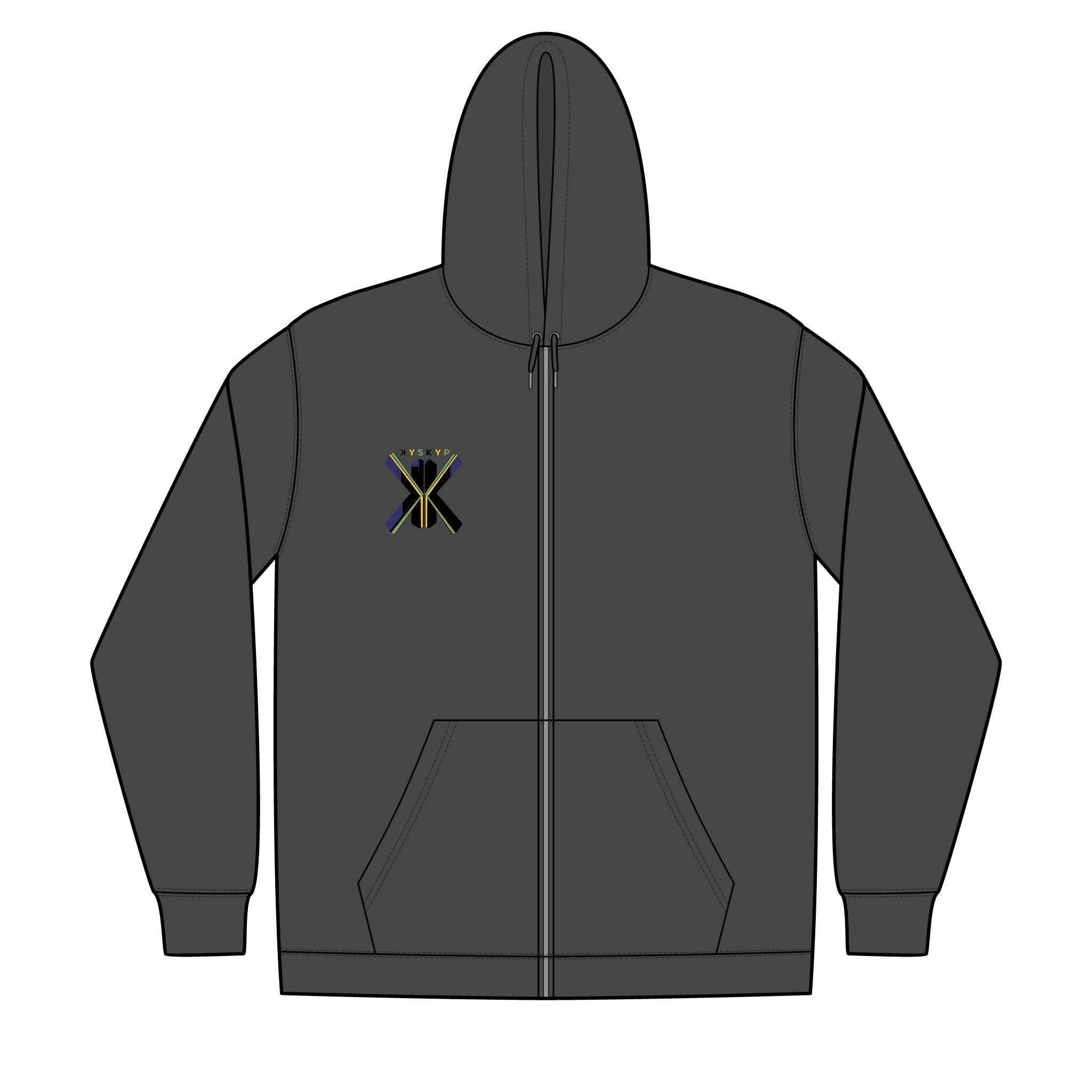 KYSKYP Unisex Full-Zip Hooded Sweatshirt