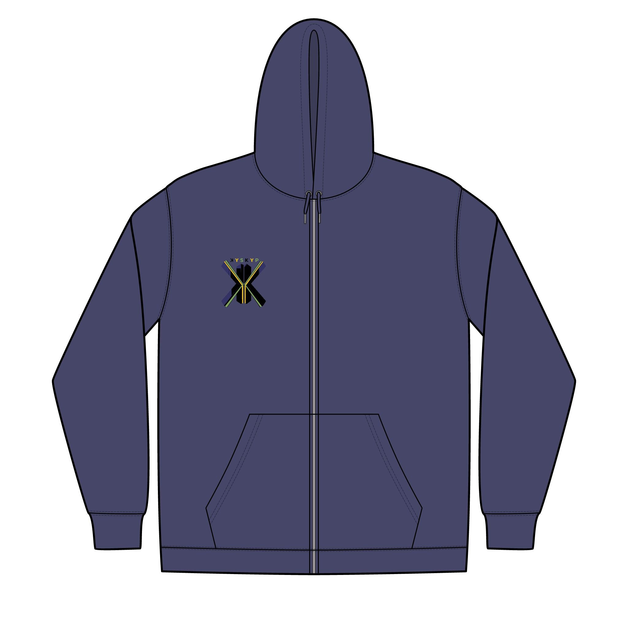 KYSKYP Unisex Full-Zip Hooded Sweatshirt