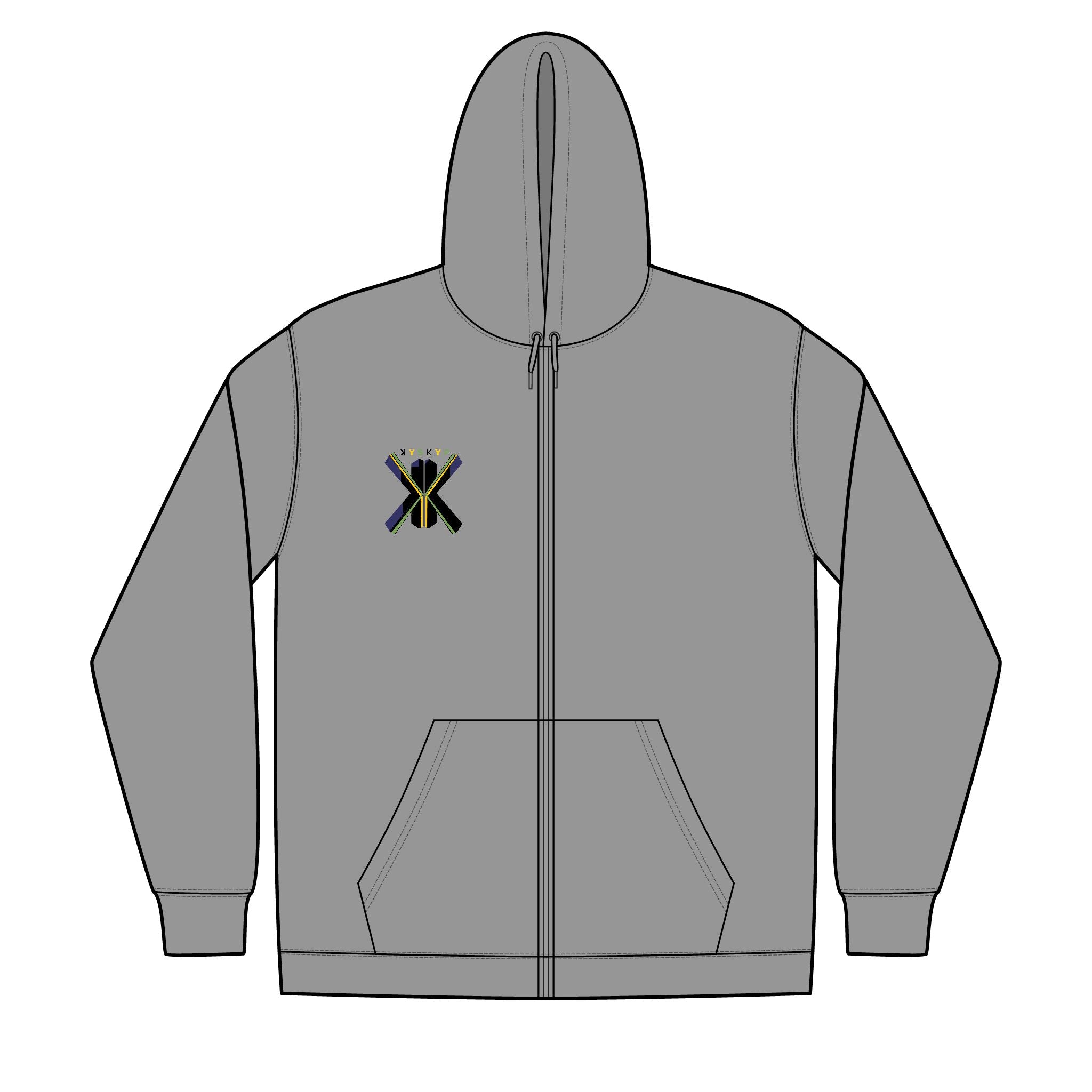 KYSKYP Unisex Full-Zip Hooded Sweatshirt
