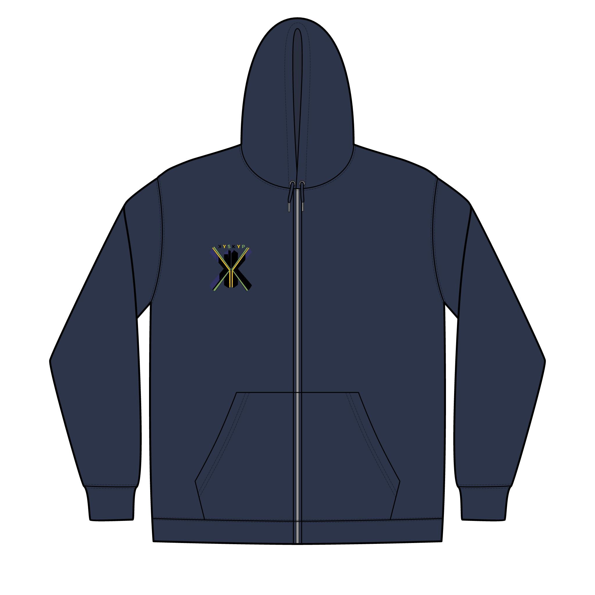 KYSKYP Unisex Full-Zip Hooded Sweatshirt