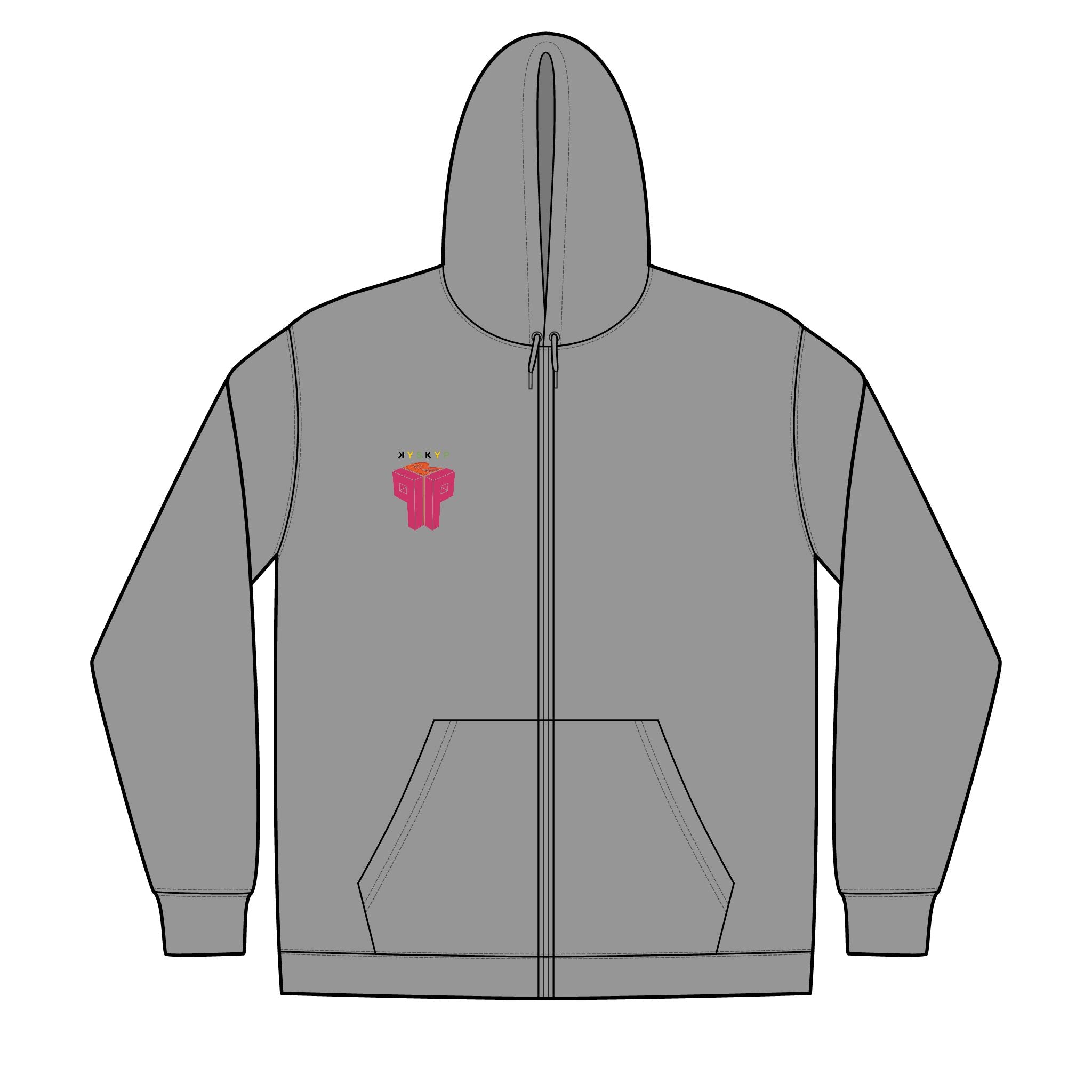 PPR Unisex Full-Zip Hooded Sweatshirt