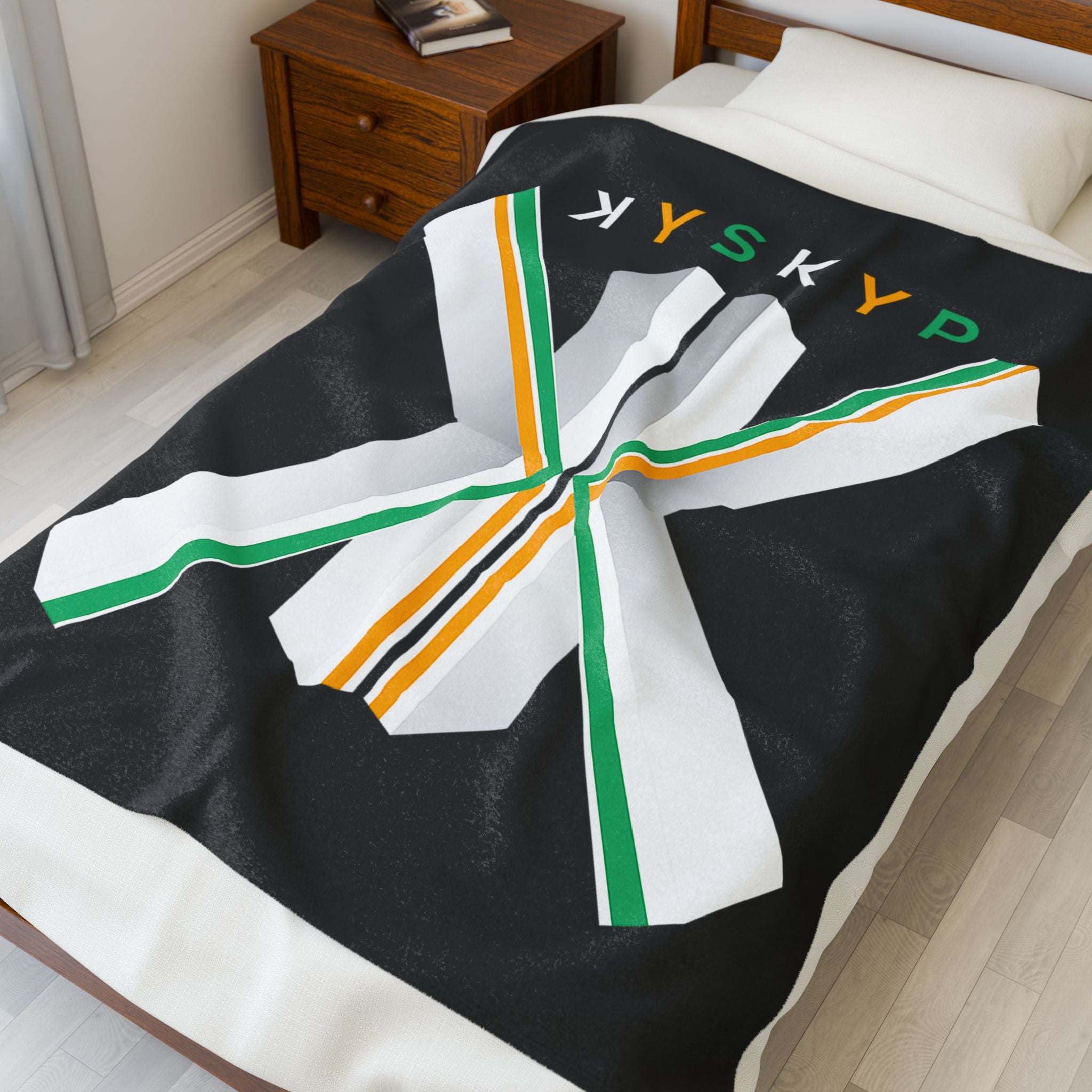 KISKIP Velveteen Plush Blanket