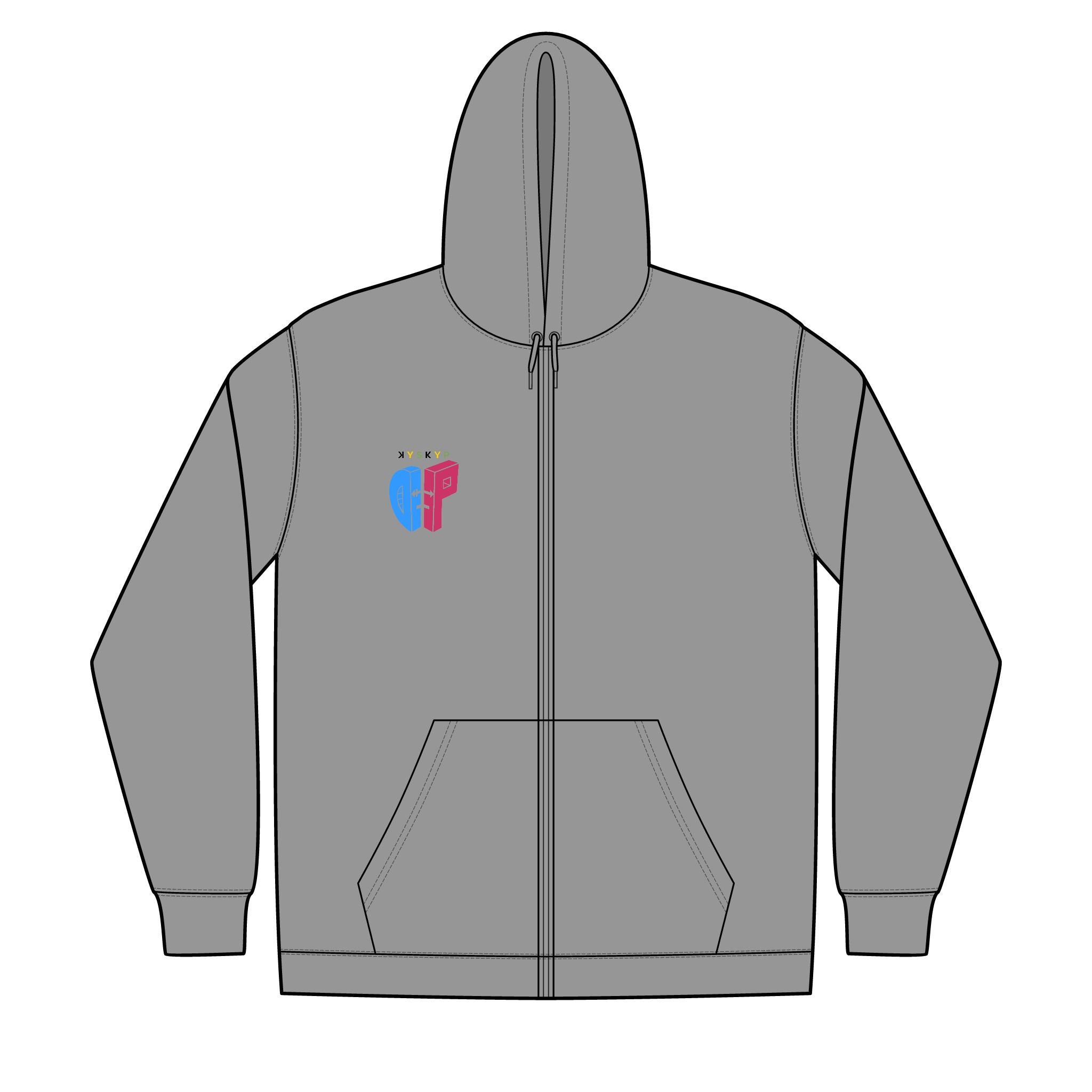tDP Unisex Full-Zip Hooded Sweatshirt