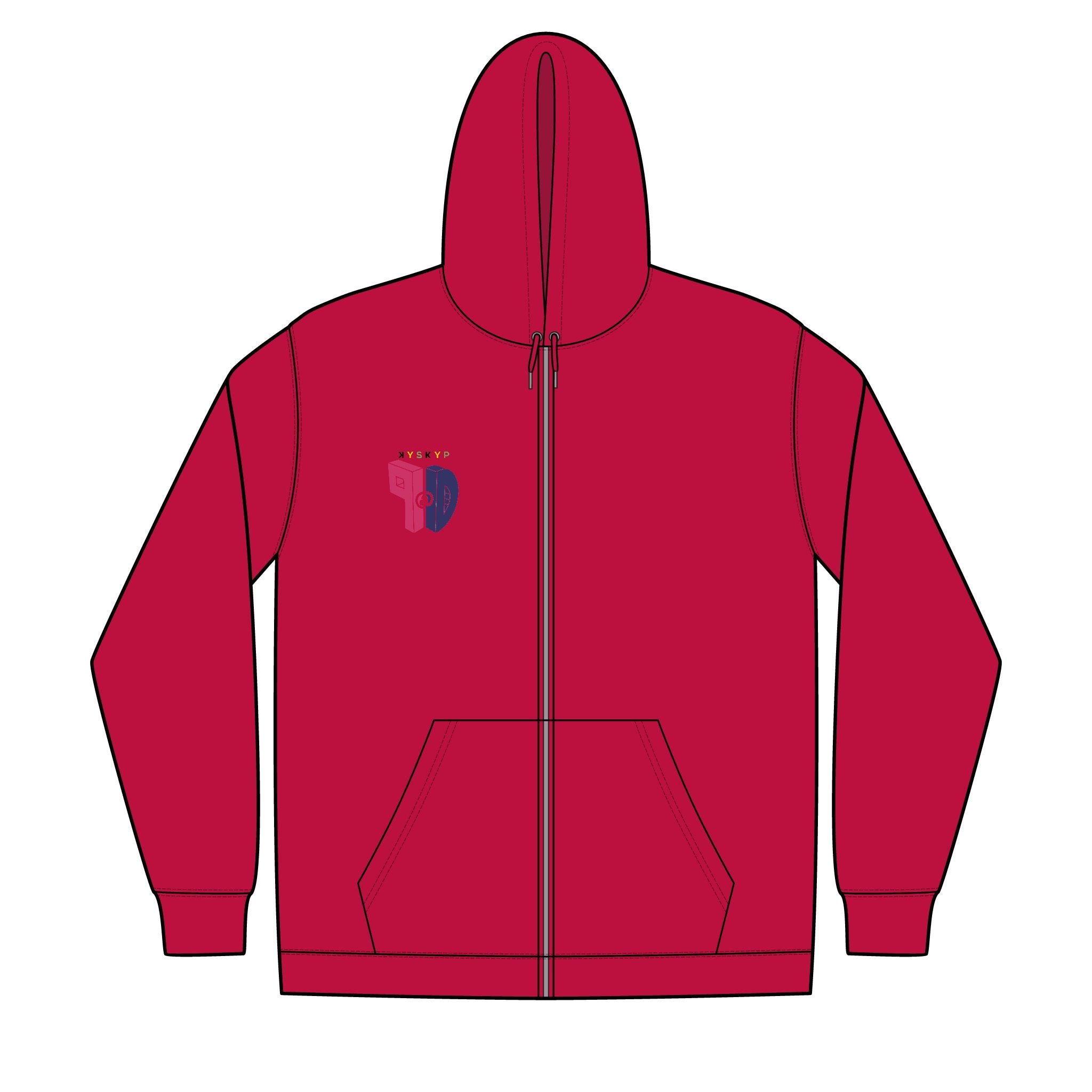 PaD Unisex Full-Zip Hooded Sweatshirt