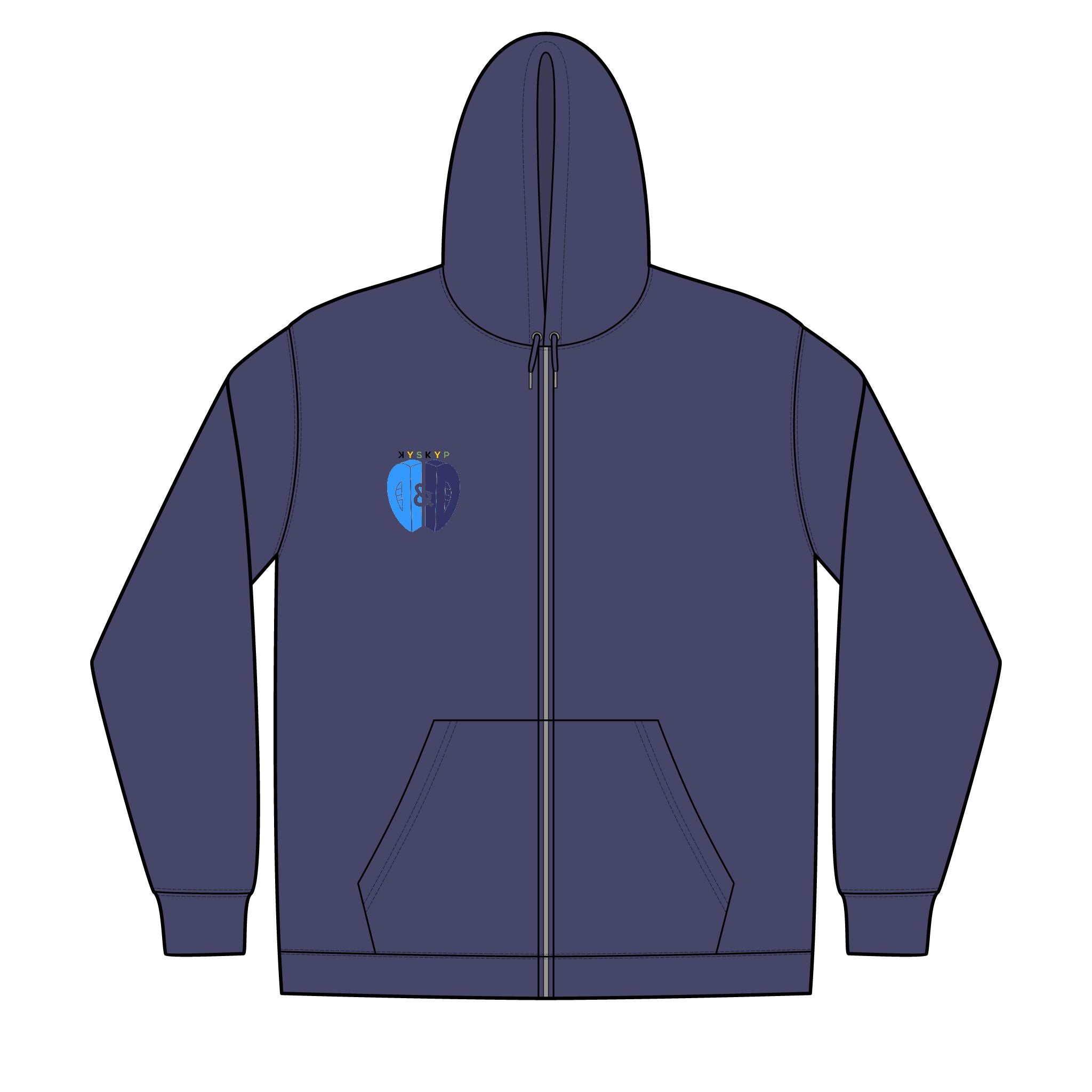 DnD Unisex Full-Zip Hooded Sweatshirt